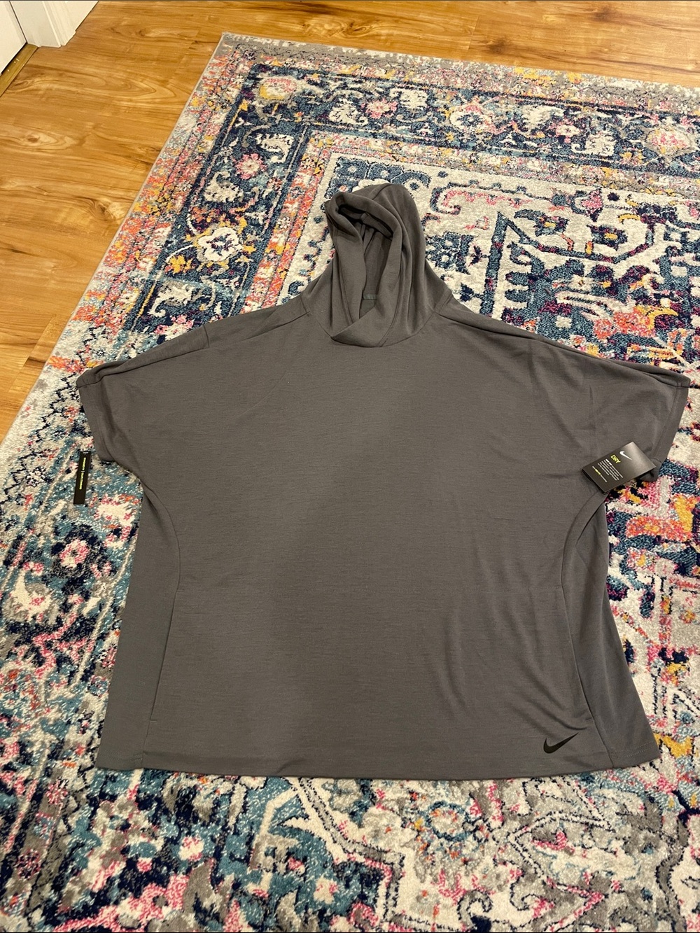 Nike Dark Gray Hooded Oversized Pullover